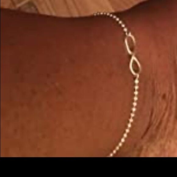 Sterling Silver or Gold Infinity ball chain Anklet - Picture 9 of 13